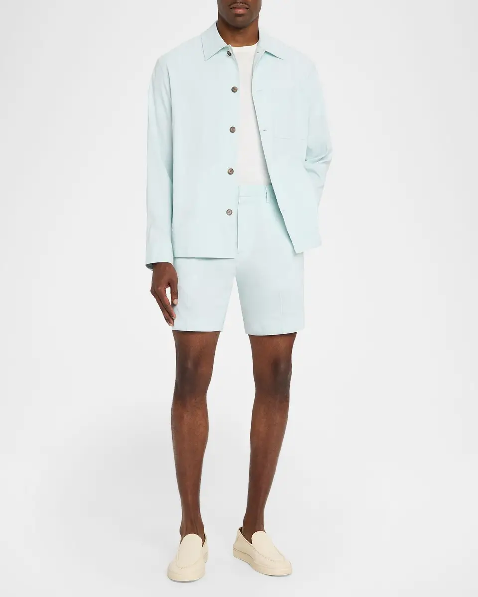 Theory Men's Organic Linen Classic Fit Shorts | Thumbnail 2