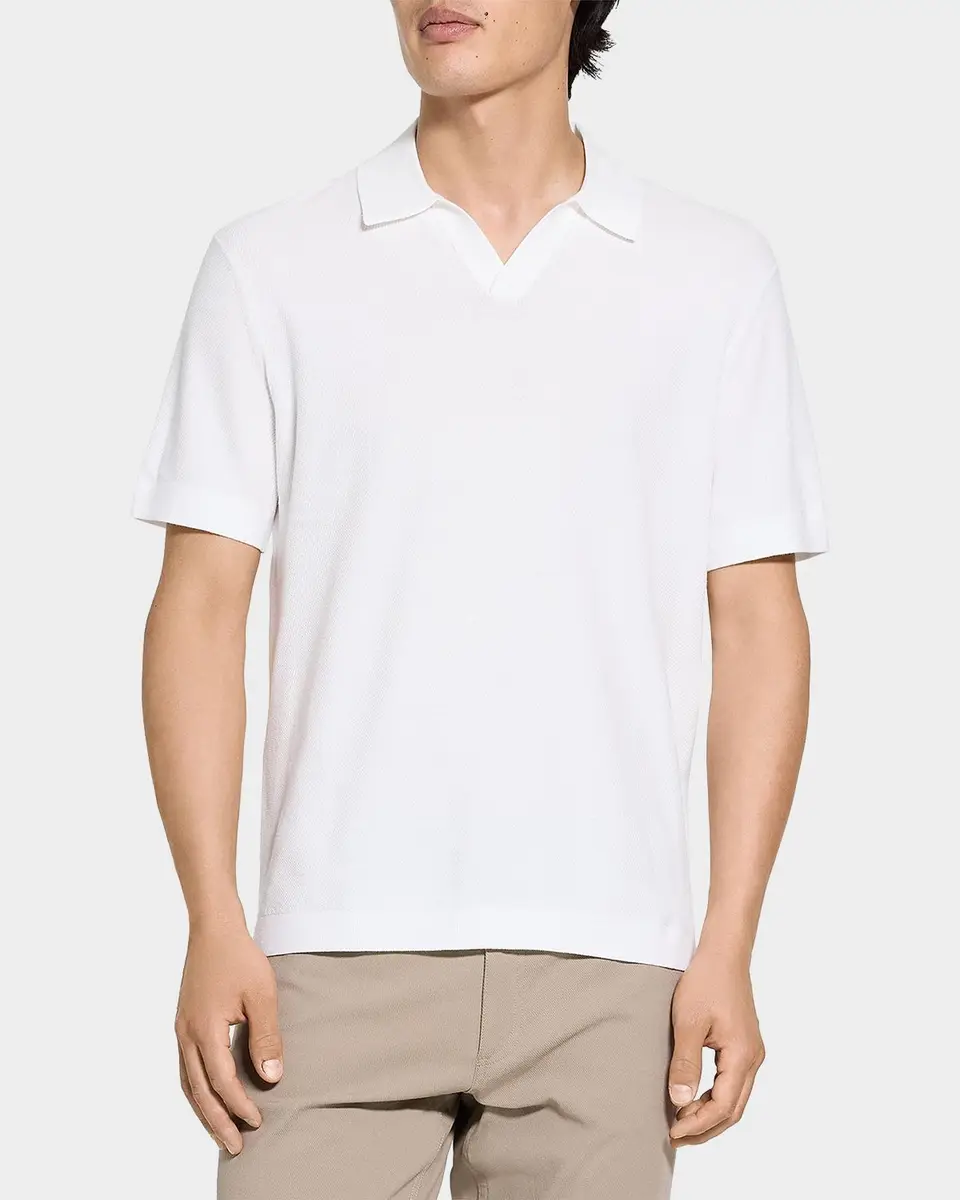 Theory Men's Brenan Johnny Collar Polo Shirt | Thumbnail 4 Theory Men's Brenan Johnny Collar Polo Shirt | Thumbnail 4