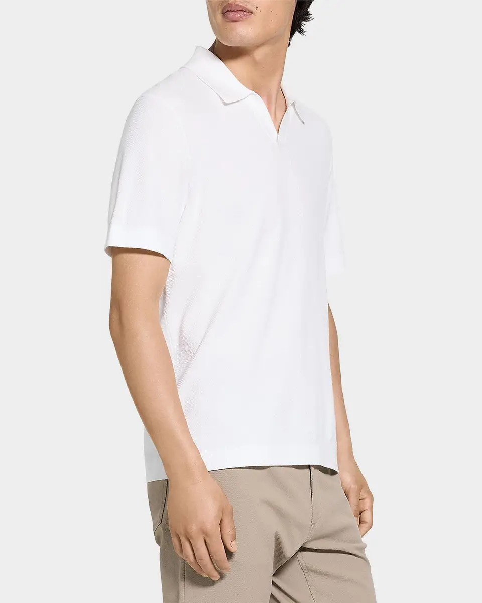 Theory Men's Brenan Johnny Collar Polo Shirt | Thumbnail 6 Theory Men's Brenan Johnny Collar Polo Shirt | Thumbnail 6