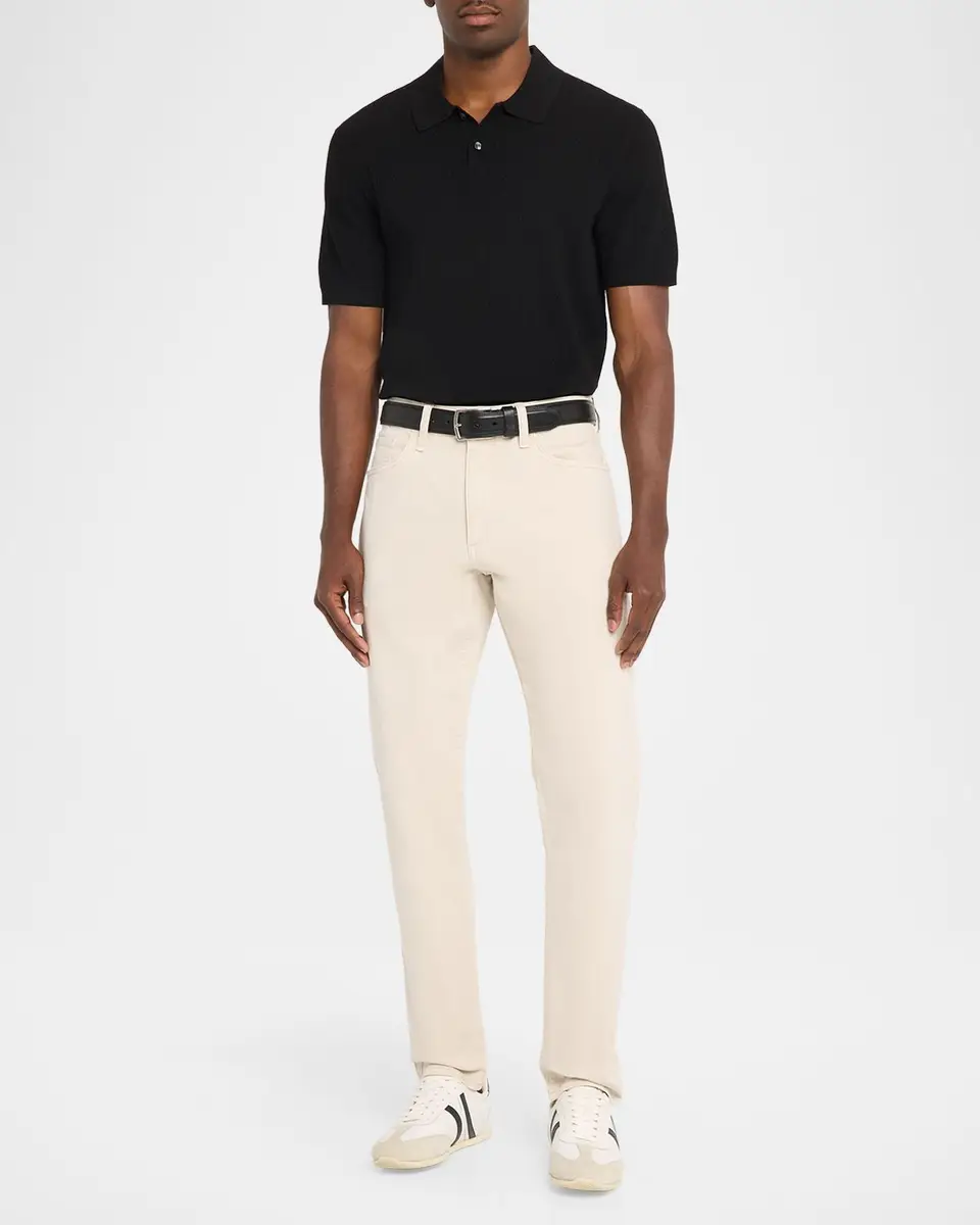 Theory Men's Striple Cable Knit Polo Shirt | Thumbnail 2 Theory Men's Striple Cable Knit Polo Shirt | Thumbnail 2