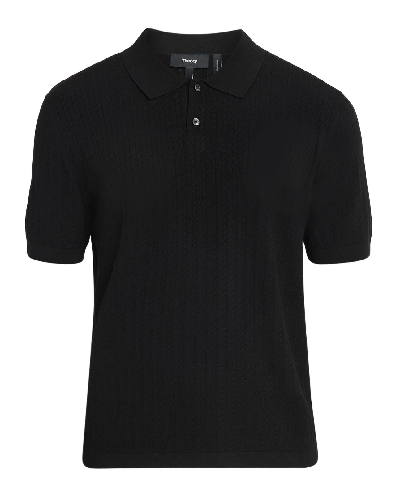 Men's Striple Cable Knit Polo Shirt