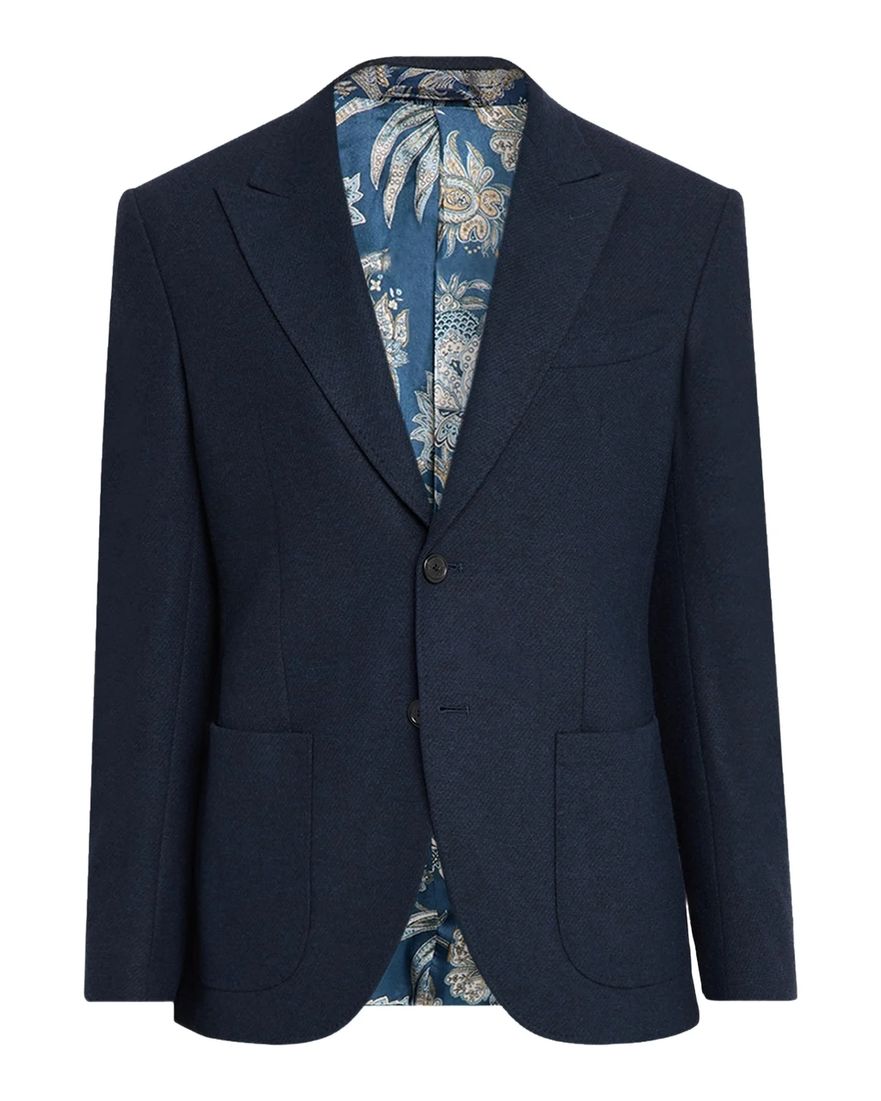 Men's Textured Peak-Lapel Single-Breasted Sport Coat