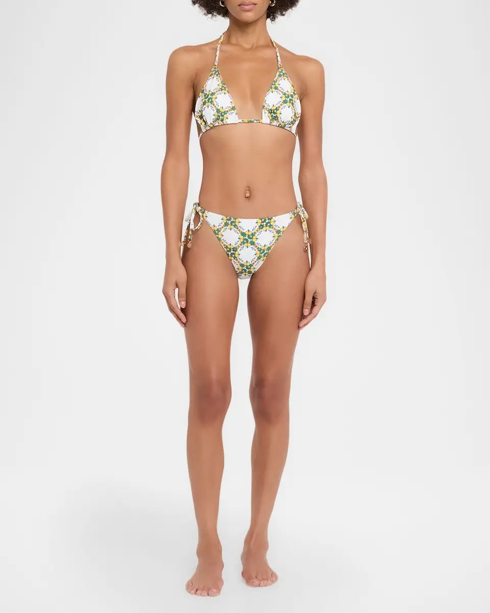 Milly Lemon Tile Bikini Bottoms | Thumbnail 2