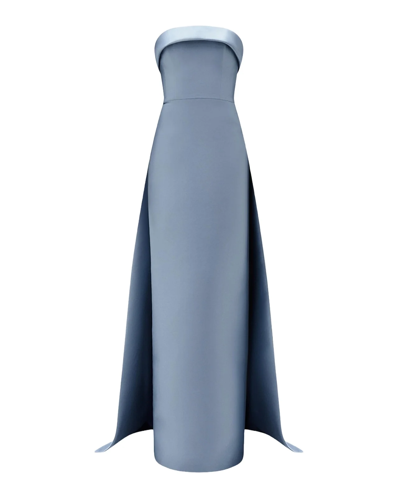 Strapless Column Gown with Detachable Cape