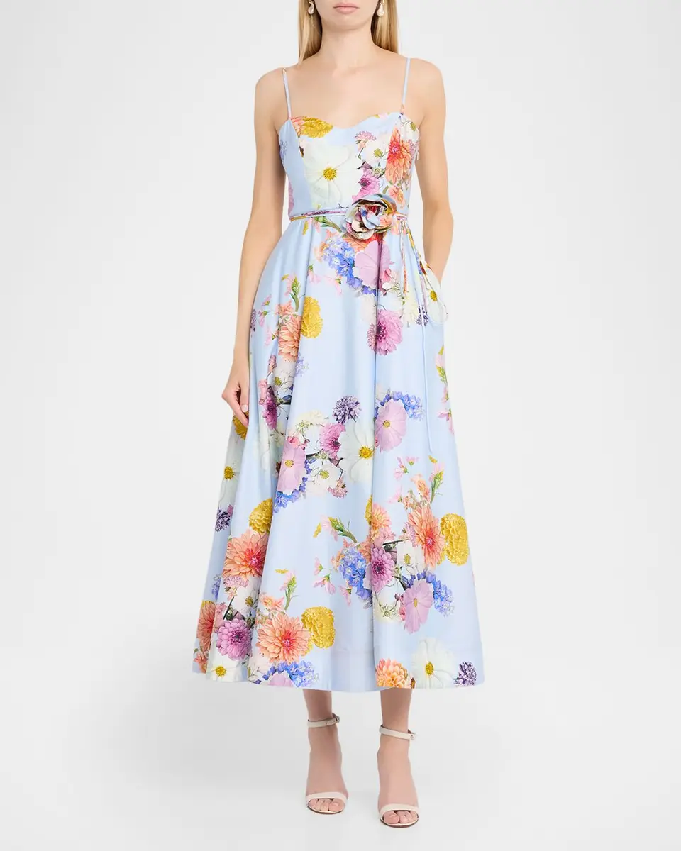 As It May Eirene Floral-Print Sweetheart Midi Dress | Thumbnail 2 As It May Eirene Floral-Print Sweetheart Midi Dress | Thumbnail 2