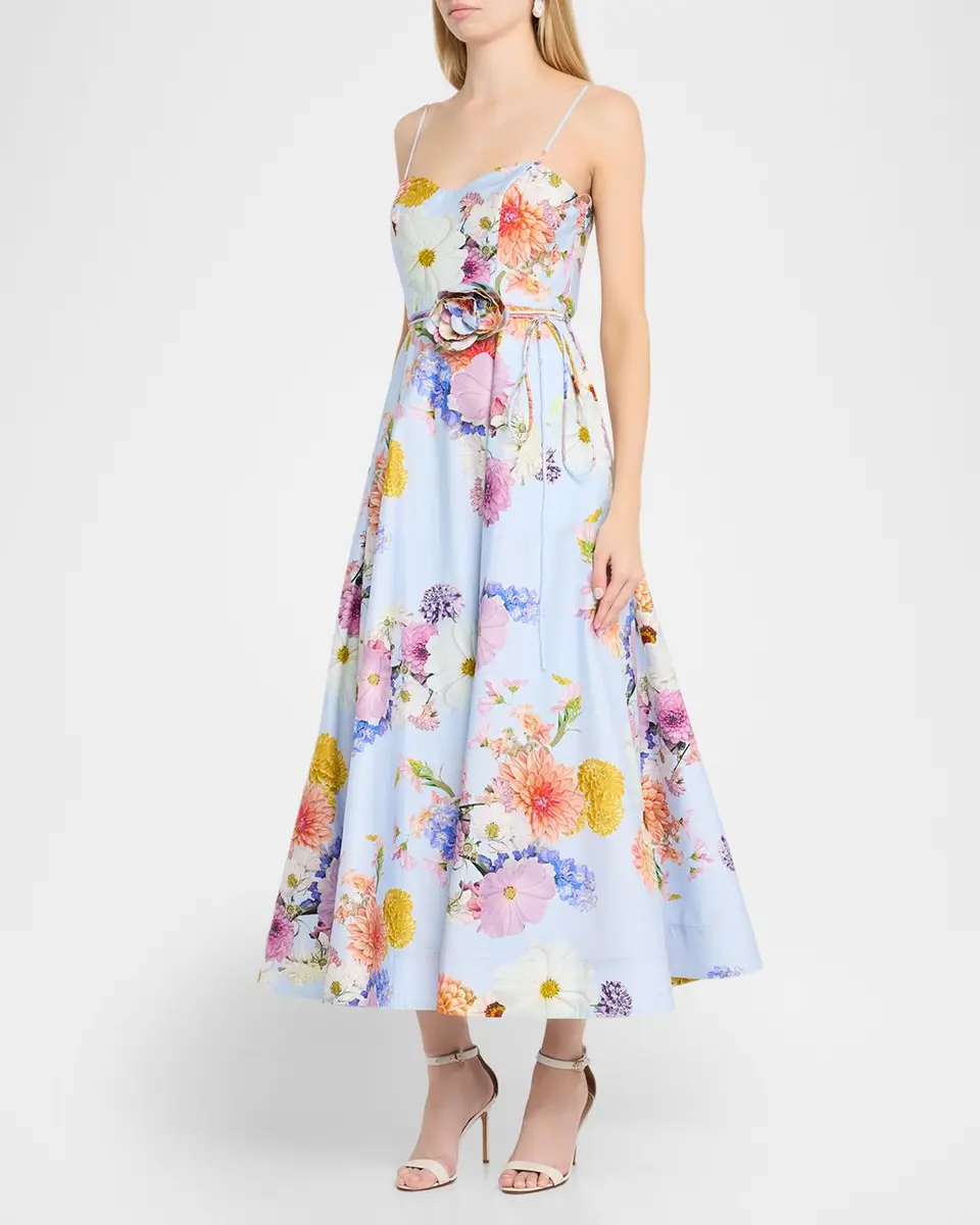 As It May Eirene Floral-Print Sweetheart Midi Dress | Thumbnail 4 As It May Eirene Floral-Print Sweetheart Midi Dress | Thumbnail 4