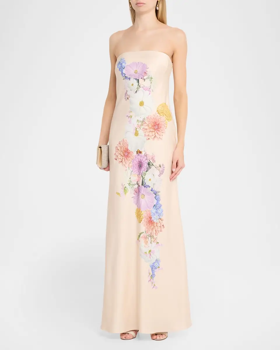 As It May Vionne Strapless Floral-Print Midi Dress | Thumbnail 4 As It May Vionne Strapless Floral-Print Midi Dress | Thumbnail 4