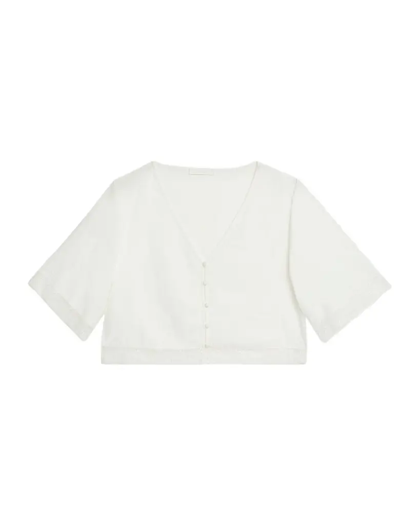 Sablyn Simone Lace Button-Front Shirt | Image 1 Sablyn Simone Lace Button-Front Shirt | Image 1