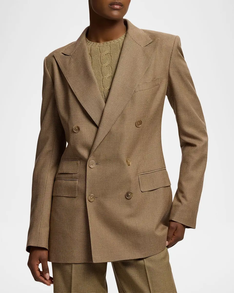 Ralph Lauren Collection Lily Glen Plaid Silk Jacket | Thumbnail 4 Ralph Lauren Collection Lily Glen Plaid Silk Jacket | Thumbnail 4