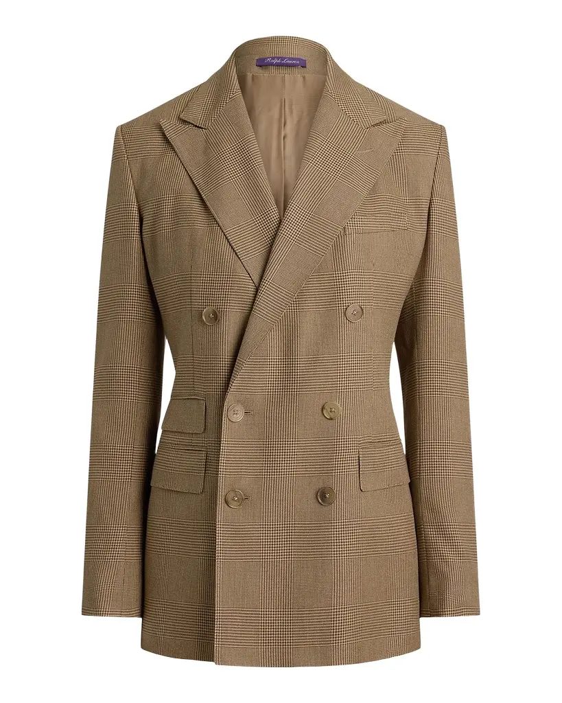 Ralph Lauren Collection Glen Plaid Silk Double-Breasted Blazer | Image 1 Ralph Lauren Collection Glen Plaid Silk Double-Breasted Blazer | Image 1