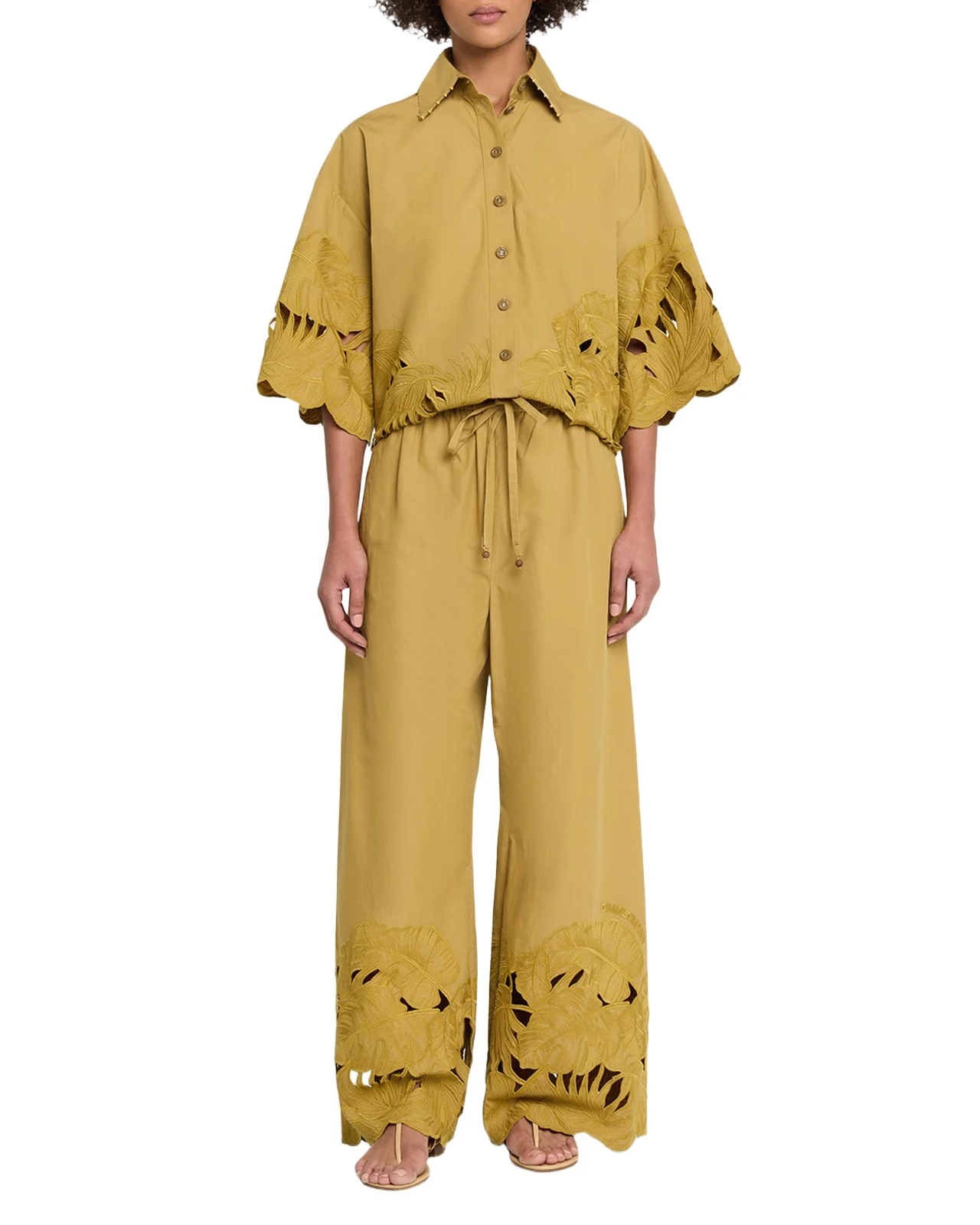 Mahon Embroidered Cotton Pants