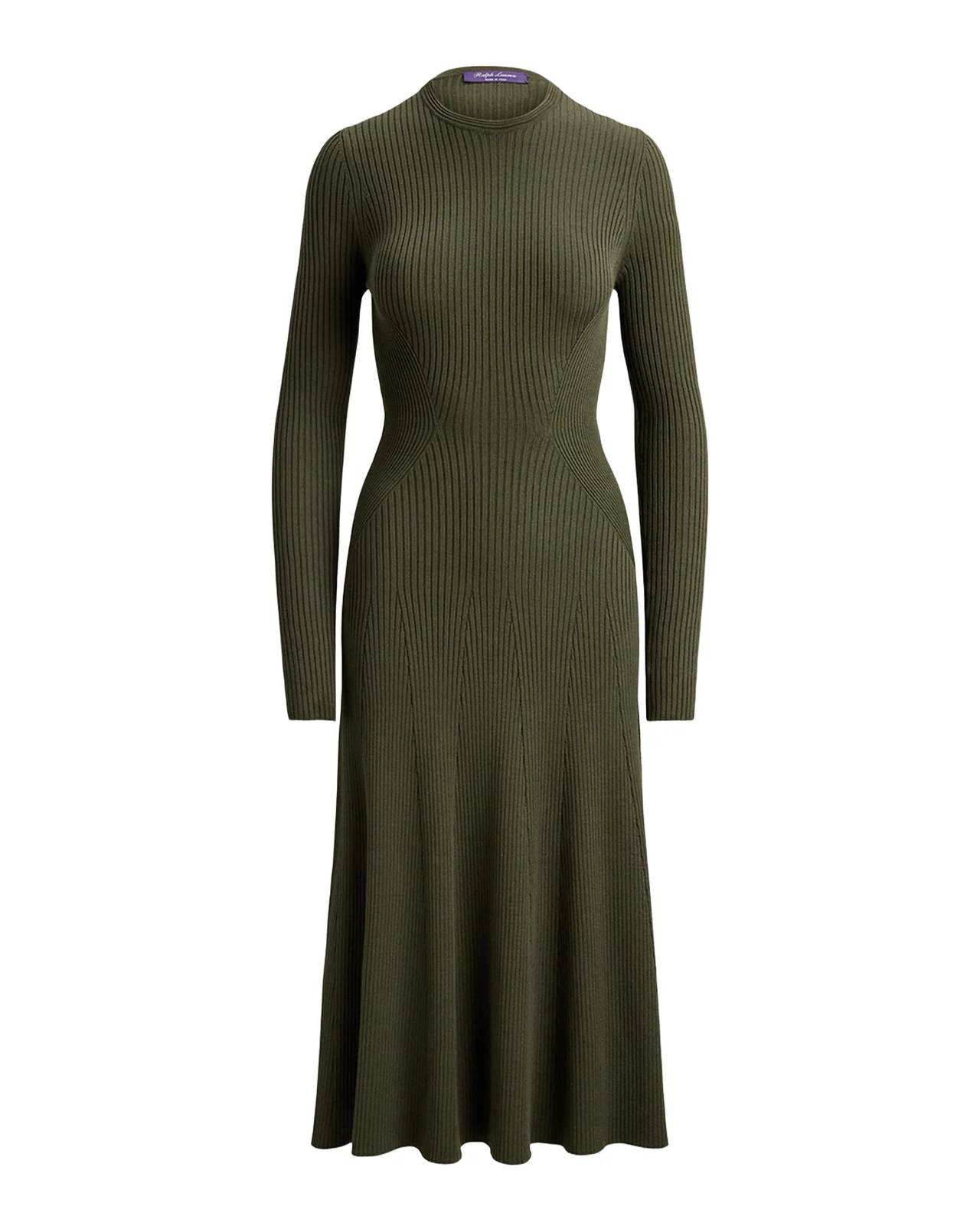 Parson Rib-Knit Silk-Blend Day Dress