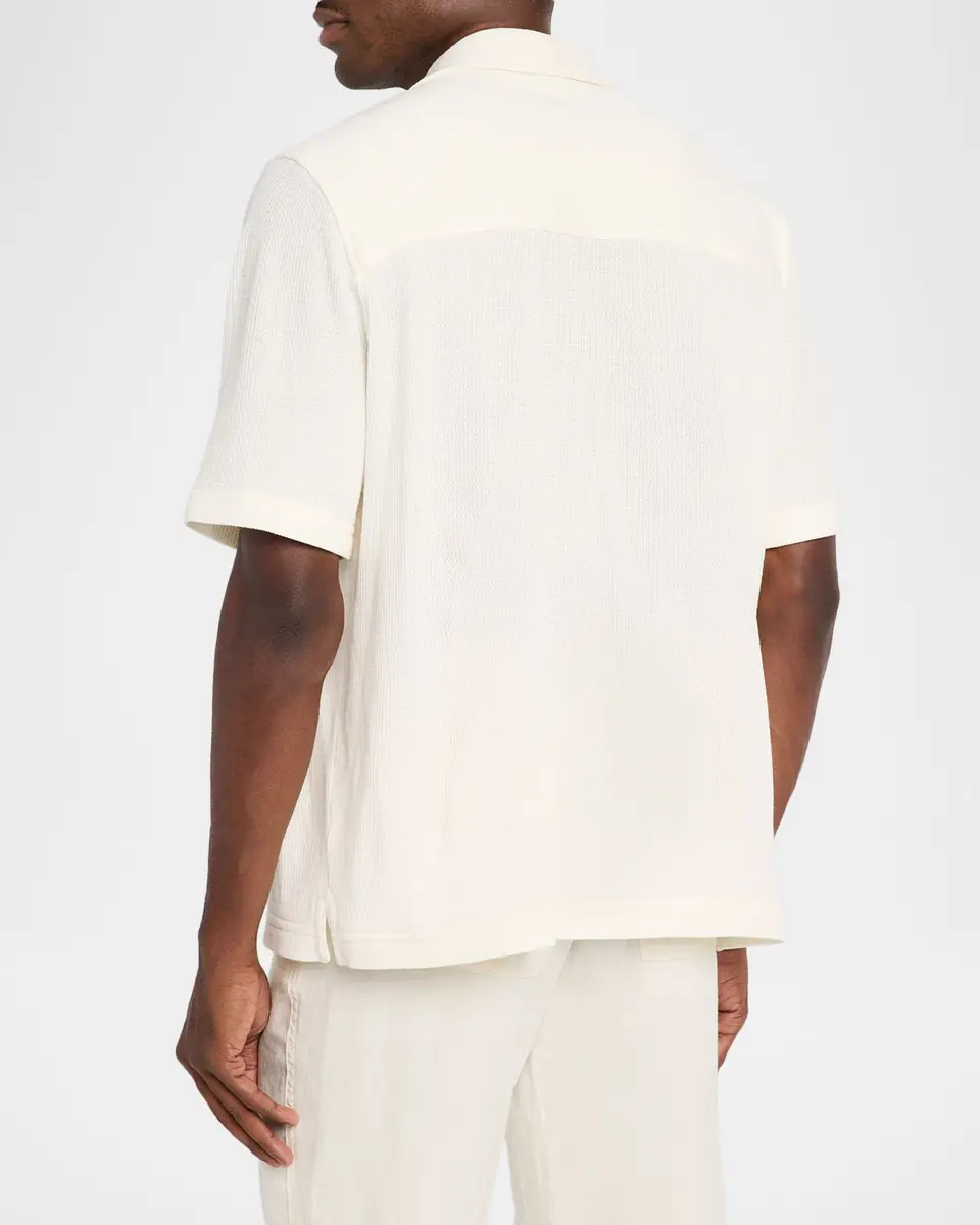 Simkhai Men's Troy Open-Stitch Camp Shirt | Thumbnail 3