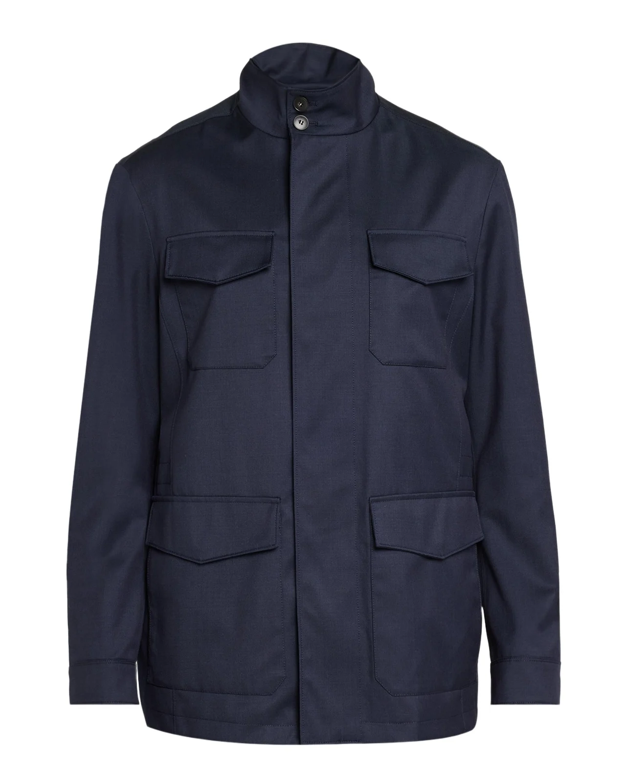 Canali Men's Flap Pocket Full-Zip Field Jacket