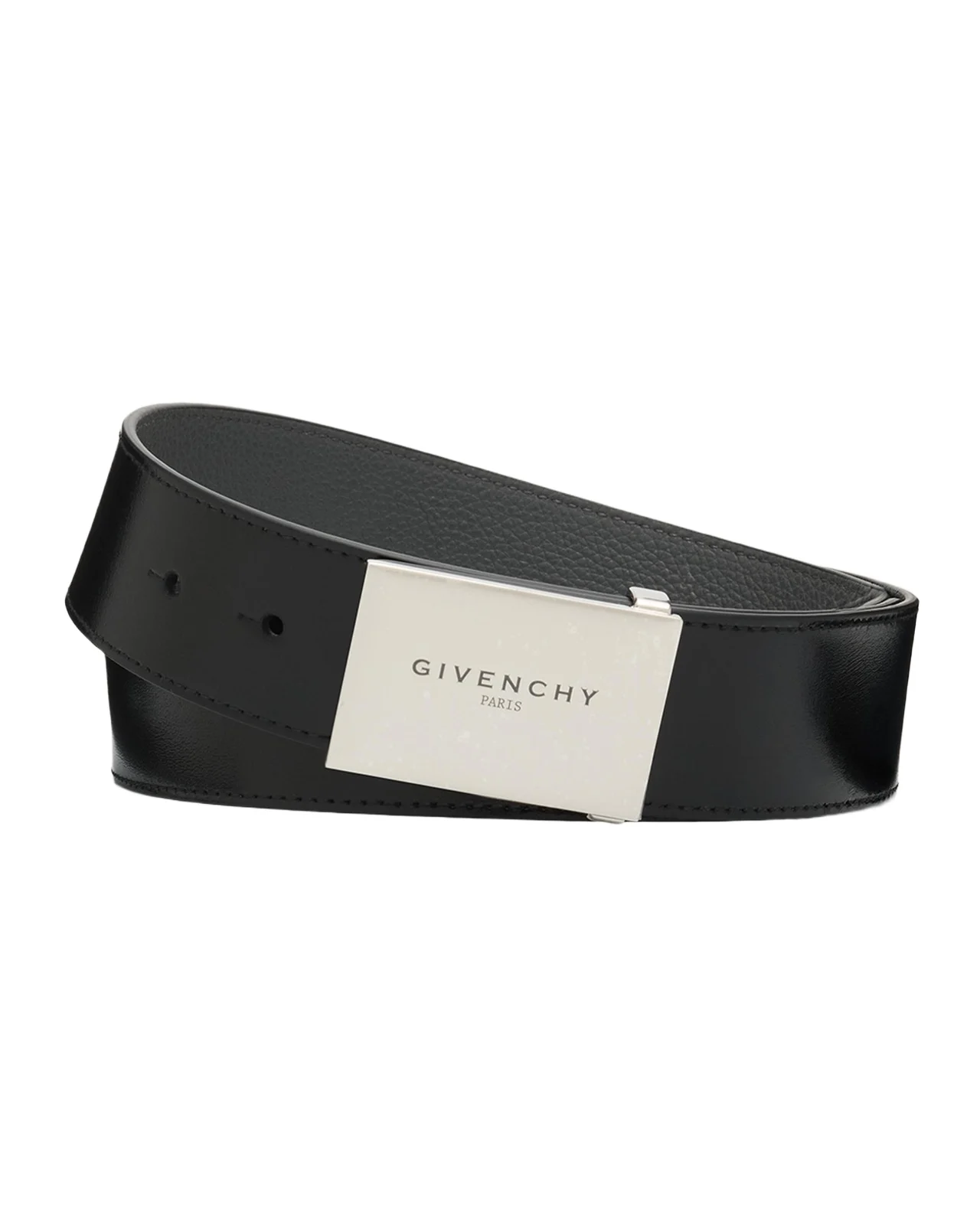 Givenchy Men's Metal Plaque-Buckle Leather Belt | Thumbnail 1 Givenchy Men's Metal Plaque-Buckle Leather Belt | Thumbnail 1
