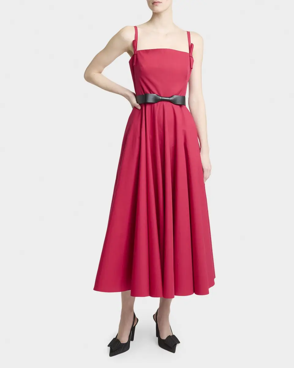 Givenchy Bow Sleeveless Midi A-Line Dress | Thumbnail 3 Givenchy Bow Sleeveless Midi A-Line Dress | Thumbnail 3