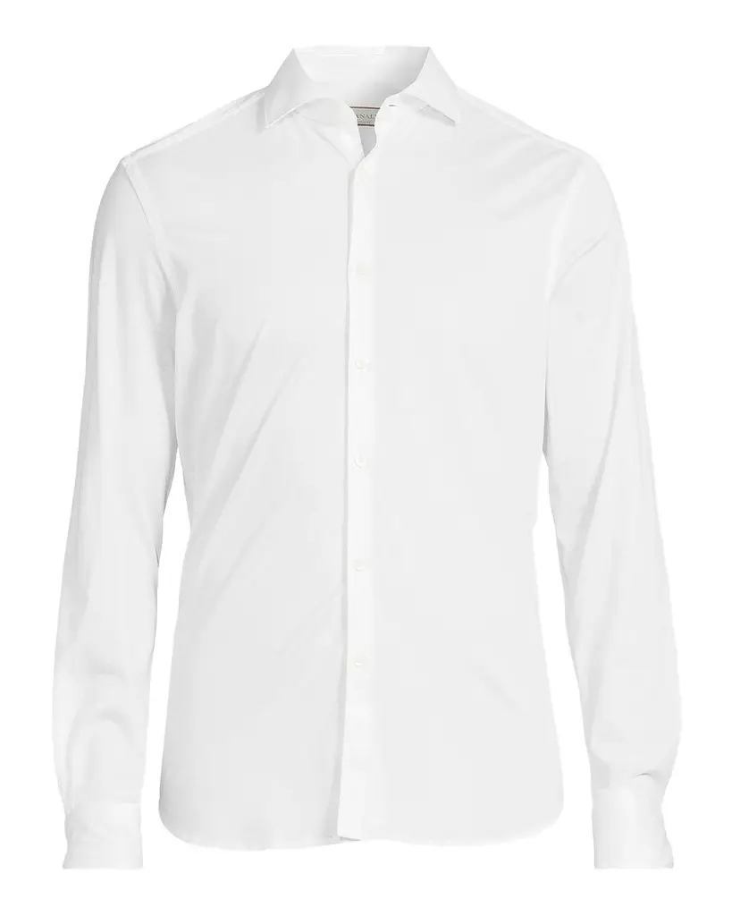 Canali Men's Cotton Jersey Sport Shirt | Image 1 Canali Men's Cotton Jersey Sport Shirt | Image 1