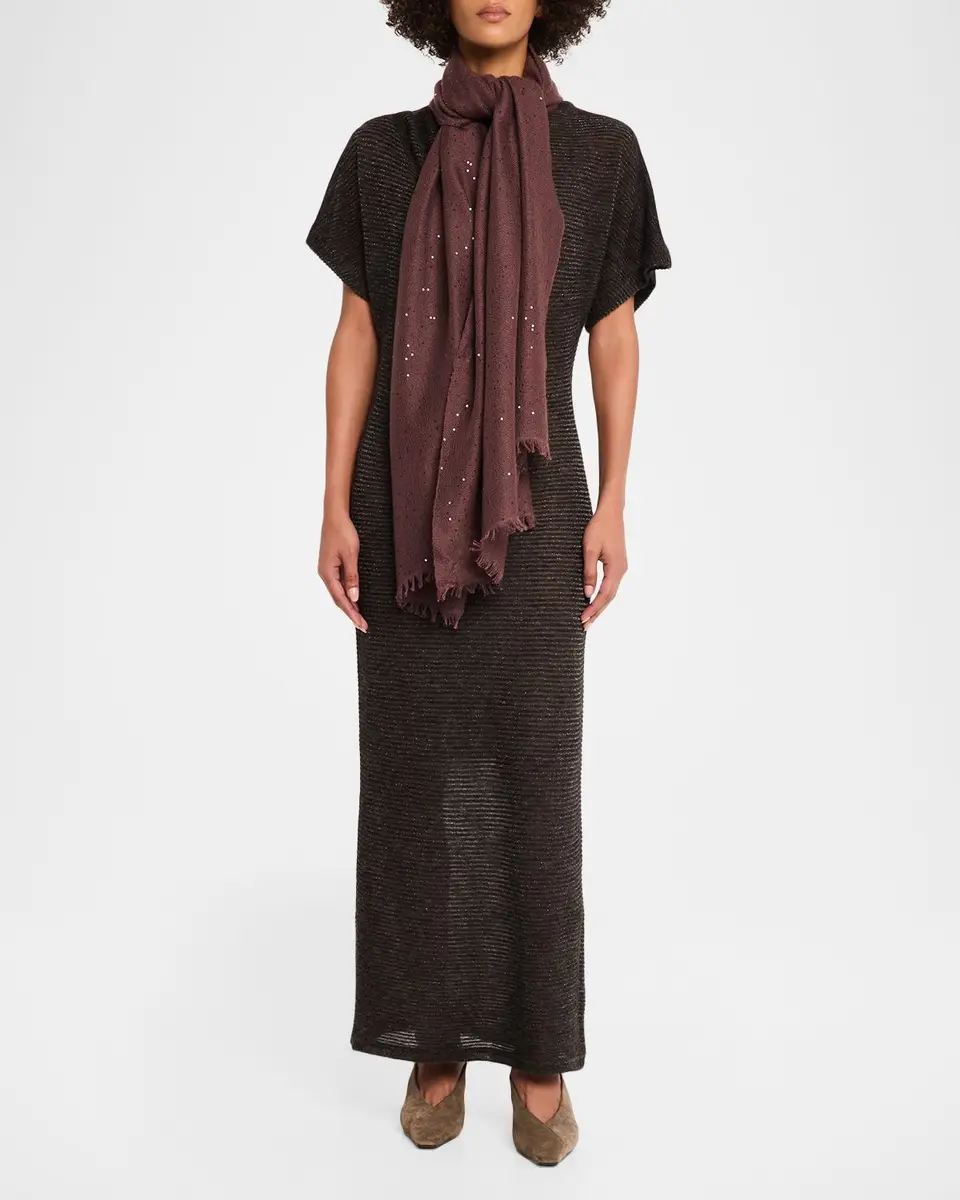 Brunello Cucinelli Sparkling Cashmere and Silk Scarf | Thumbnail 2