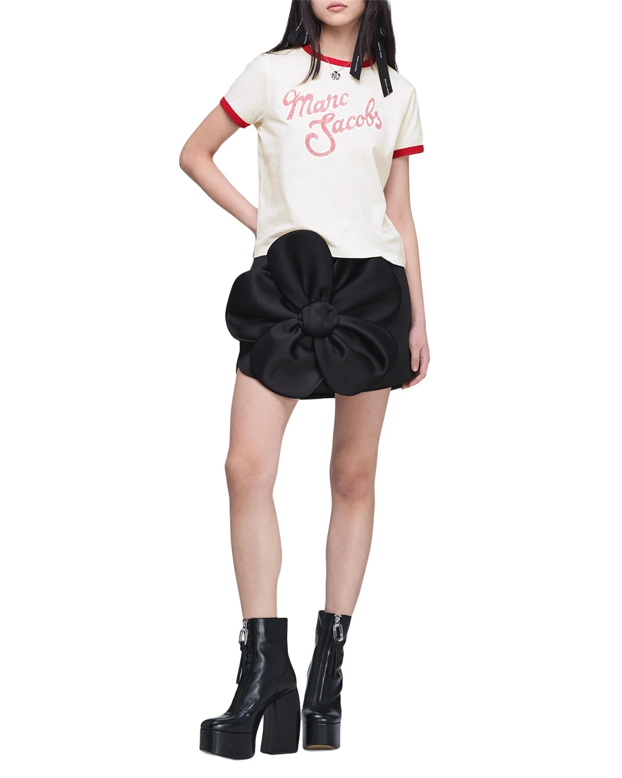 Logo Short-Sleeve Ringer Femme Tee Logo Short-Sleeve Ringer Femme Tee