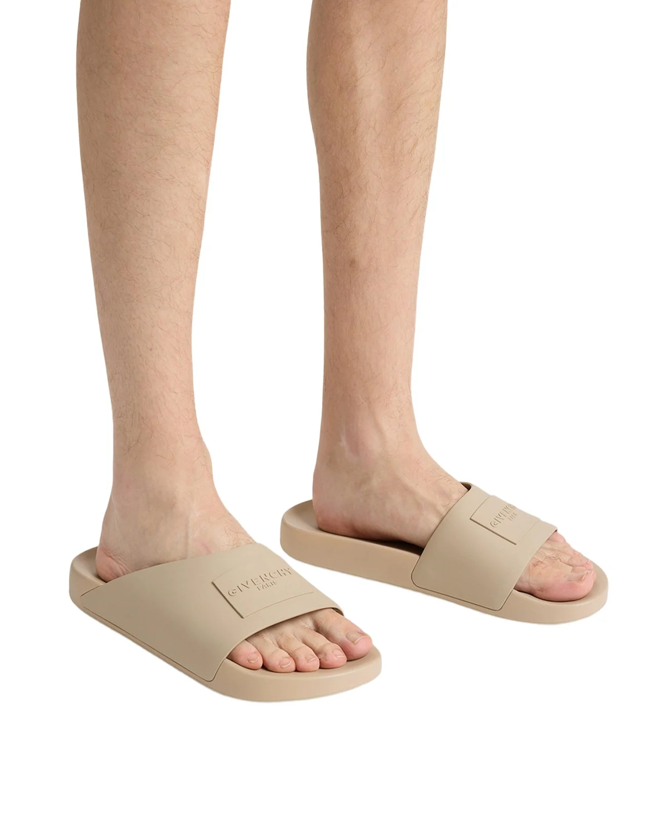 Givenchy Men's Label Asymmetric Slide Sandals