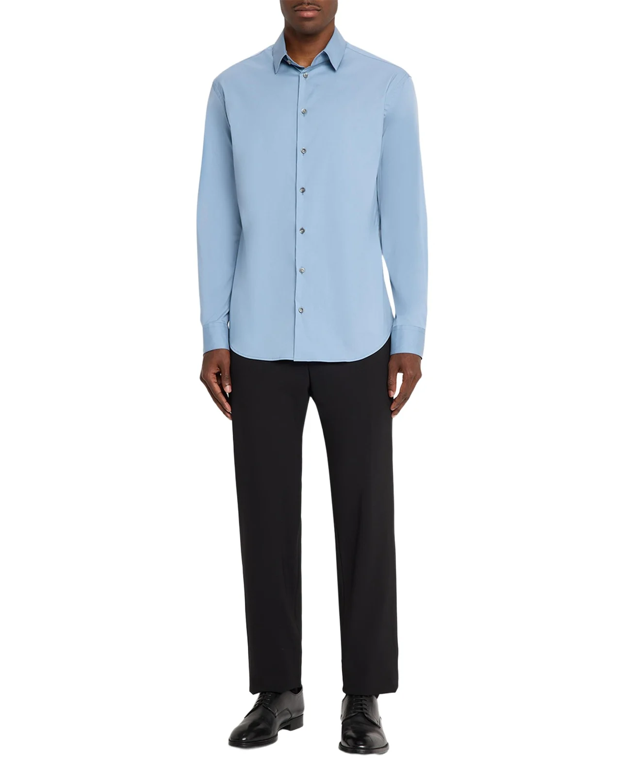 Men's Cotton-Blend Poplin Button-Front Shirt Men's Cotton-Blend Poplin Button-Front Shirt