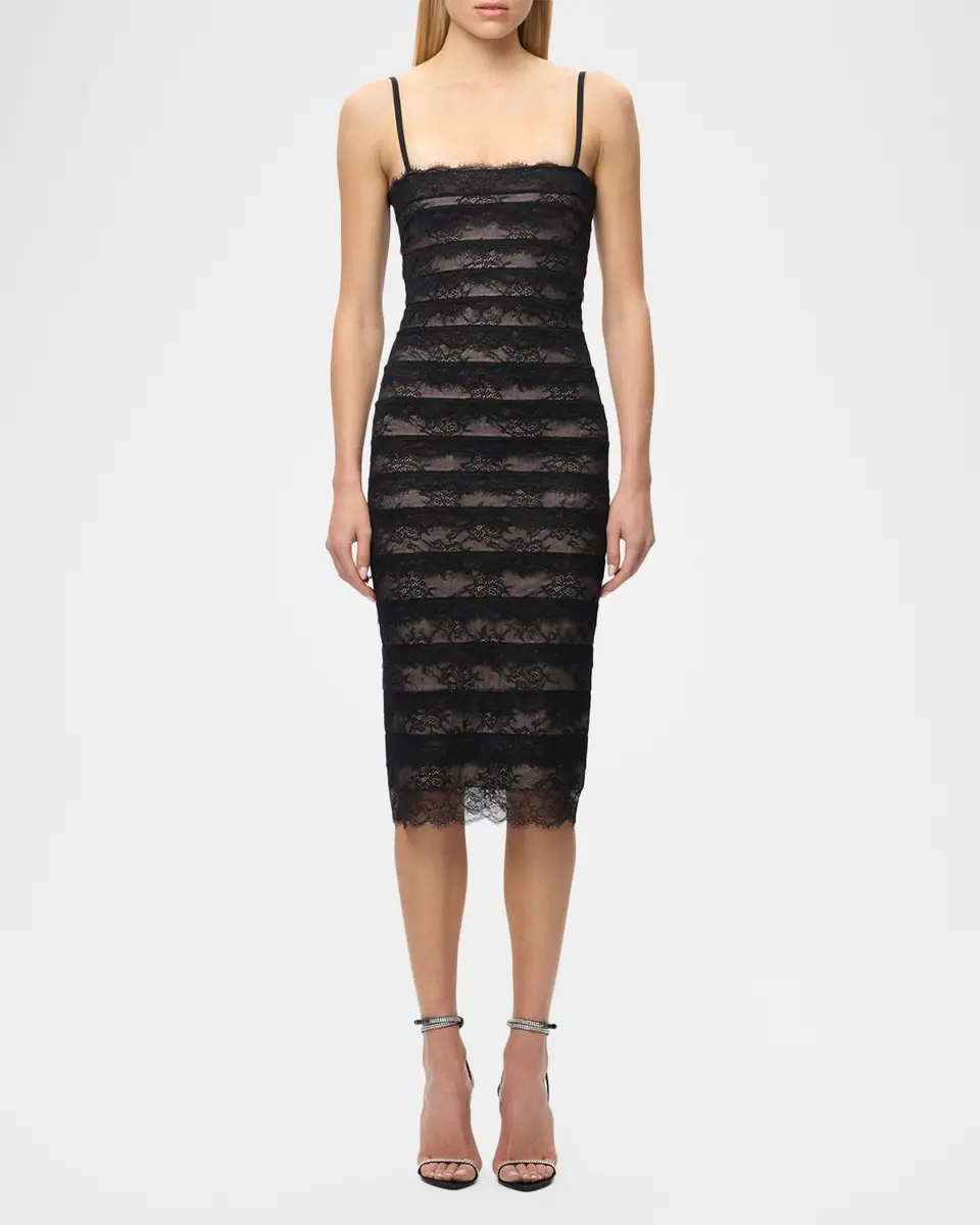 Hervé Léger The Dara Lace Midi Dress | Thumbnail 2 Hervé Léger The Dara Lace Midi Dress | Thumbnail 2