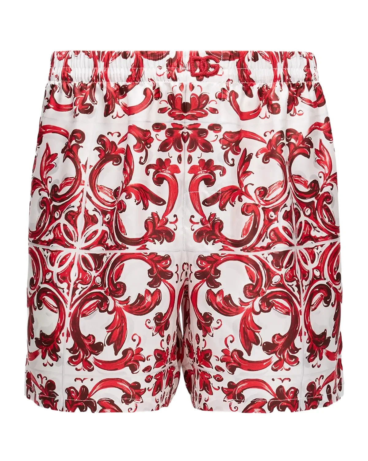 Men's Maiolica Print Silk Swim Trunks Men's Maiolica Print Silk Swim Trunks