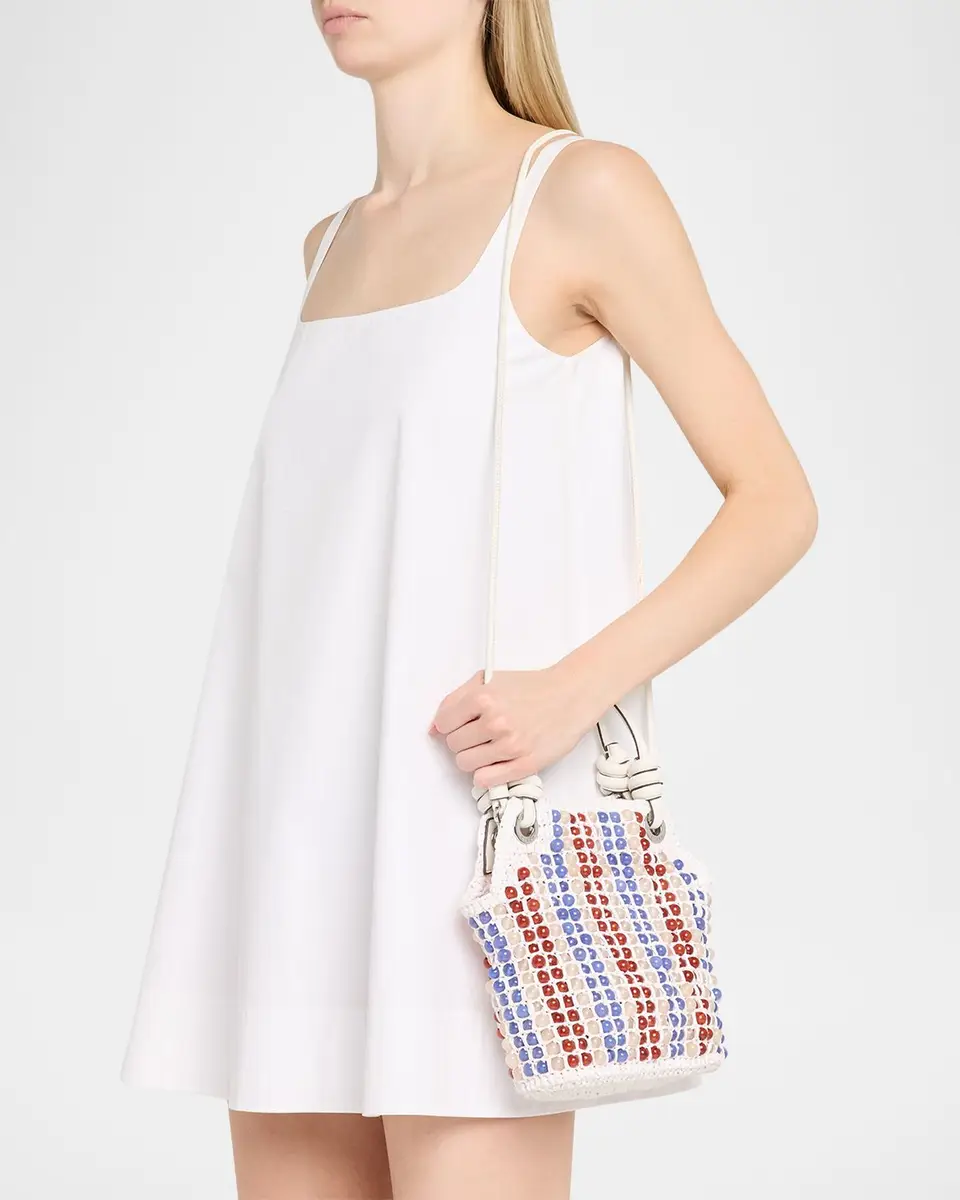 Veronica Beard Slouch Small Beaded Raffia Top-Handle Bag | Thumbnail 3 Veronica Beard Slouch Small Beaded Raffia Top-Handle Bag | Thumbnail 3