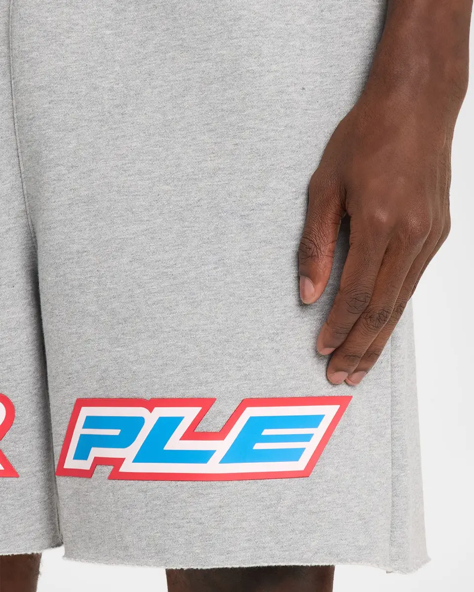 PURPLE Men's Turbo Type Logo Fleece Shorts | Thumbnail 5 PURPLE Men's Turbo Type Logo Fleece Shorts | Thumbnail 5