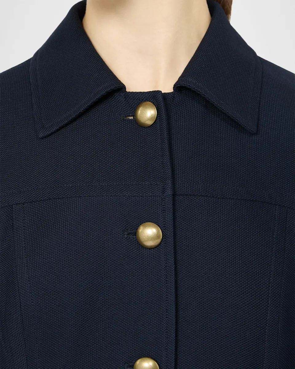 Max Mara Risorsa Short-Sleeve Pique Shirt Jacket | Thumbnail 4 Max Mara Risorsa Short-Sleeve Pique Shirt Jacket | Thumbnail 4
