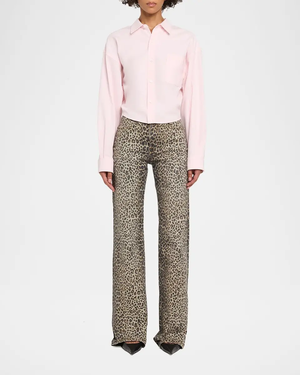R13 Jane Wide-Leg Leopard Jeans | Thumbnail 2 R13 Jane Wide-Leg Leopard Jeans | Thumbnail 2