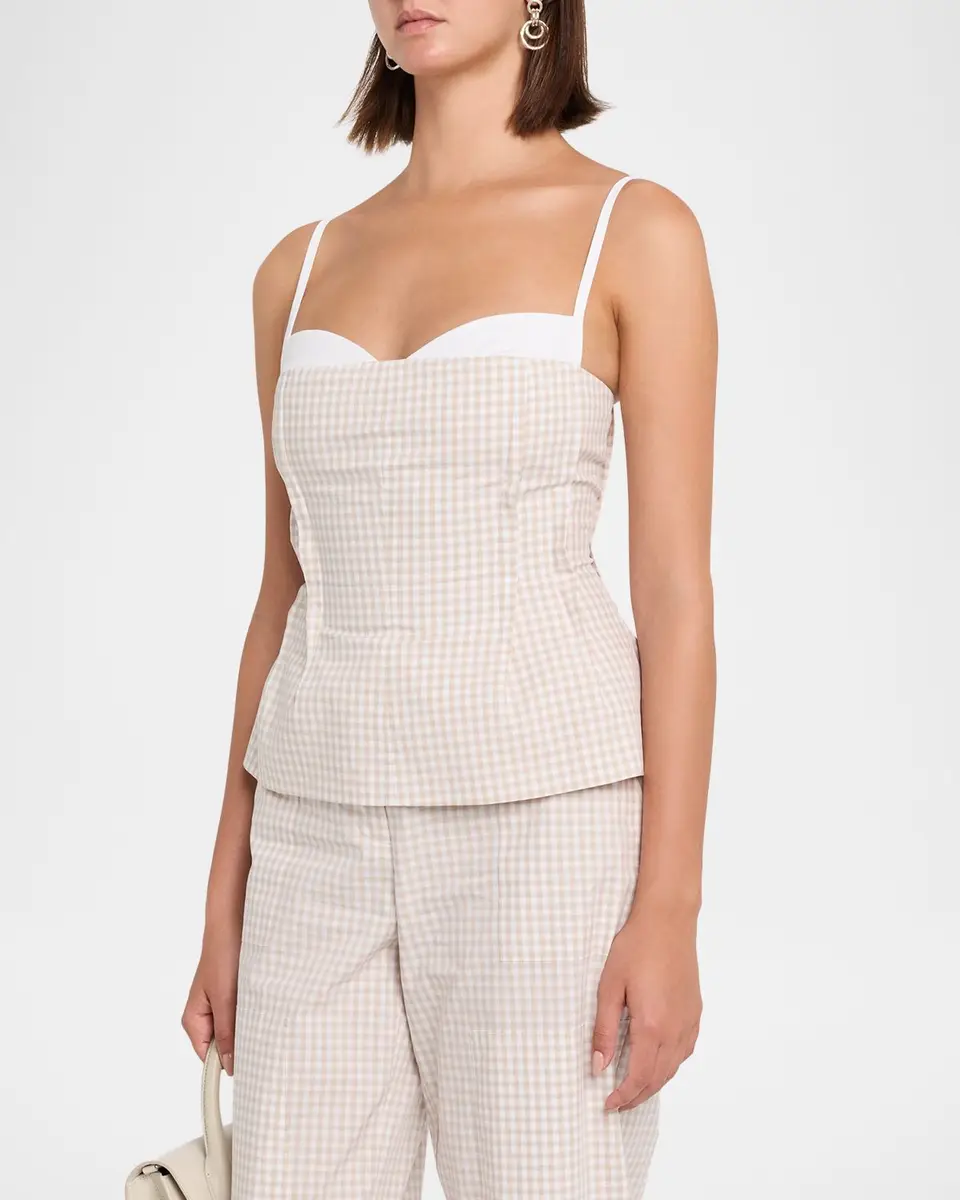 Simkhai Charlee Gingham Bustier | Thumbnail 4