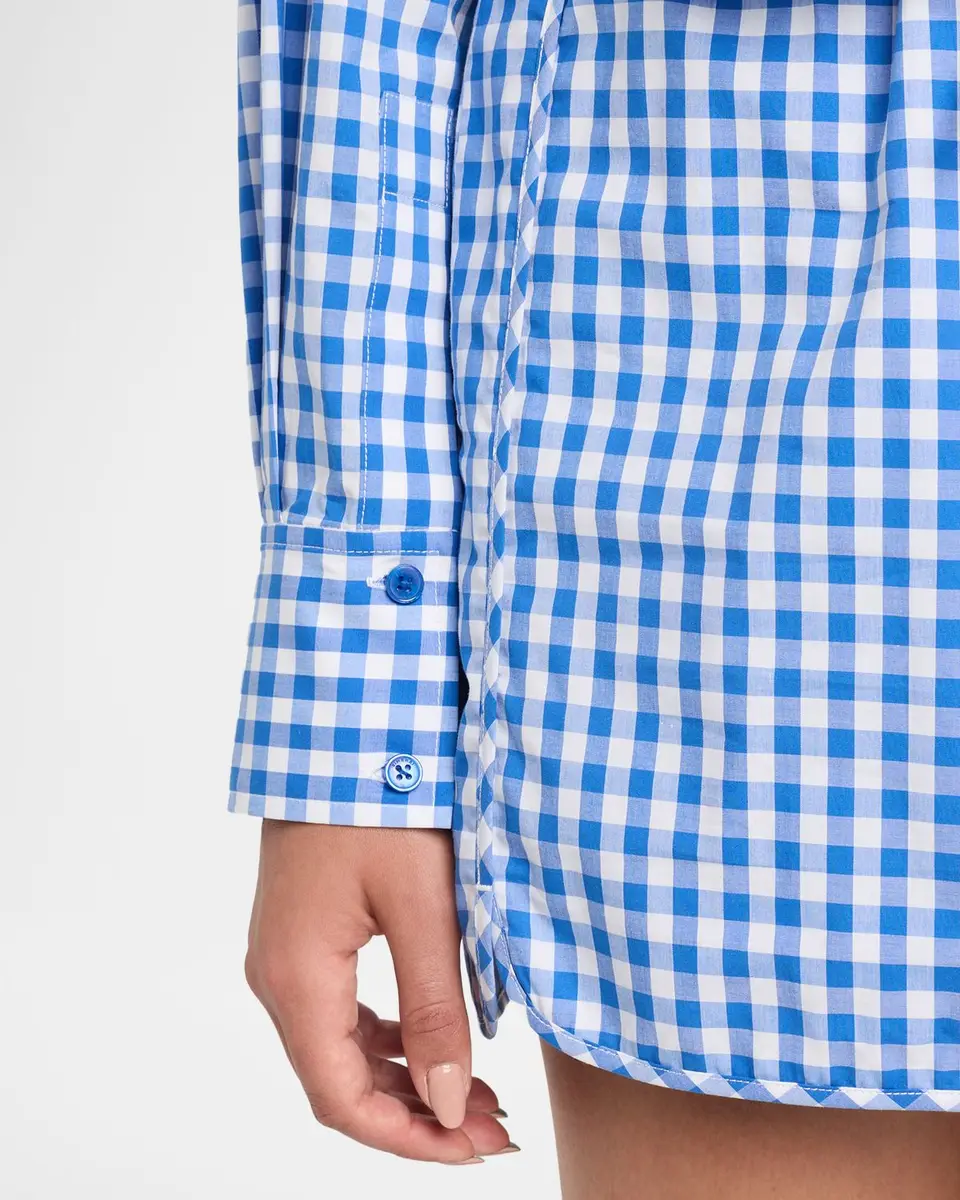Simkhai Renata Cropped Gingham Shirt | Thumbnail 5