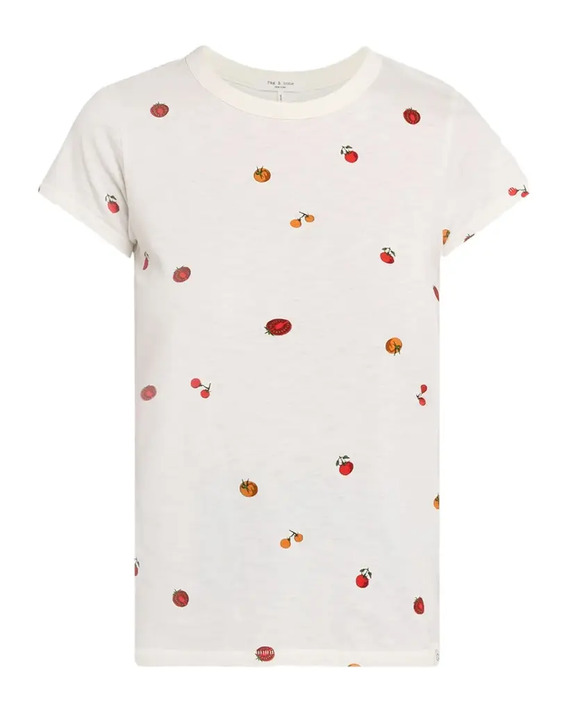 rag & bone All Over Tomato Baby Tee | Image 1 rag & bone All Over Tomato Baby Tee | Image 1
