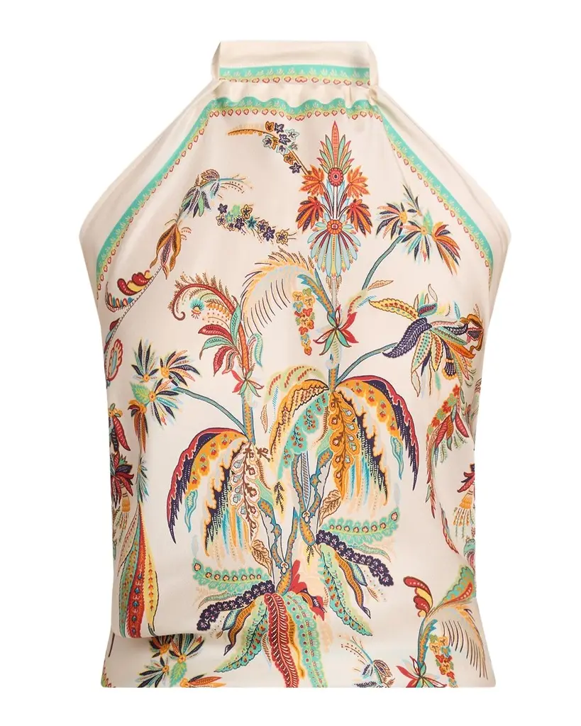 Etro Silk Halter Triangle Top | Image 1 Etro Silk Halter Triangle Top | Image 1