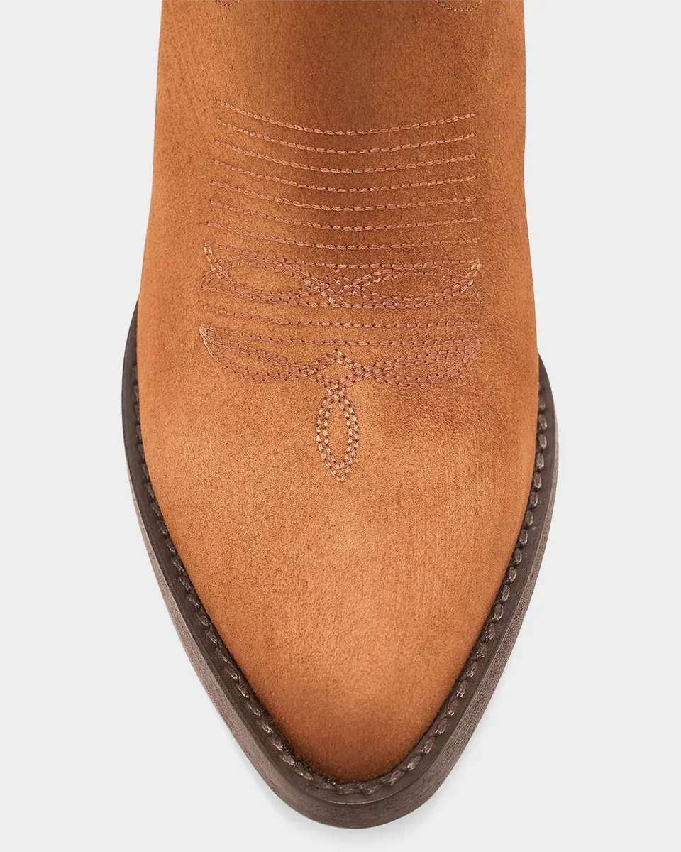 Partlow Leigh Anne Suede Western Ankle Booties | Thumbnail 3 Partlow Leigh Anne Suede Western Ankle Booties | Thumbnail 3