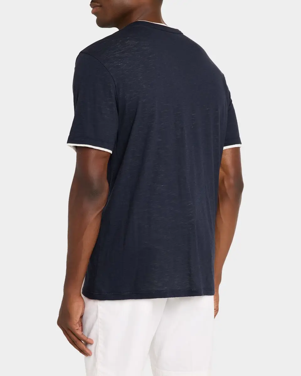Vince Men's Fine Slub Double-Layer Crewneck T-Shirt | Thumbnail 3 Vince Men's Fine Slub Double-Layer Crewneck T-Shirt | Thumbnail 3
