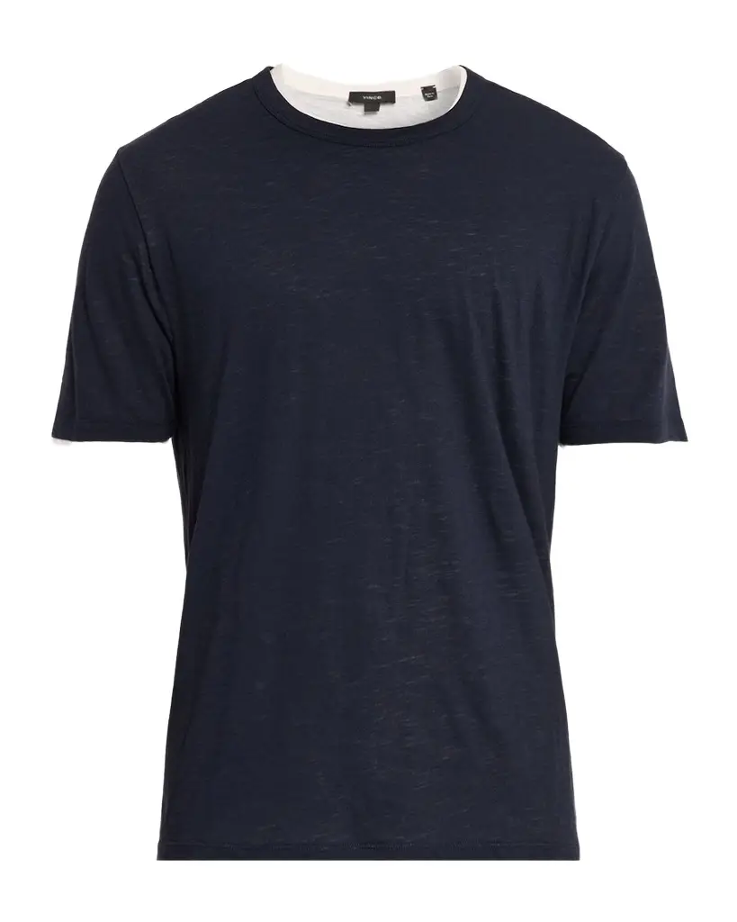 Vince Men's Fine Slub Double-Layer Crewneck T-Shirt | Image 1 Vince Men's Fine Slub Double-Layer Crewneck T-Shirt | Image 1