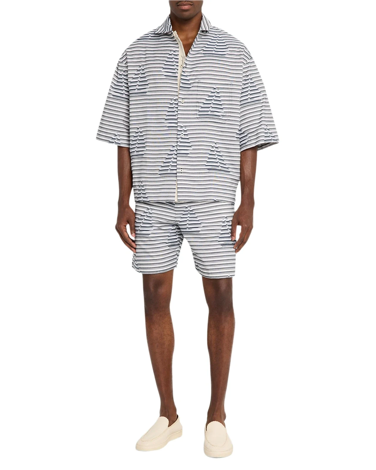Jacquemus Men's Le Short Calecon Stripe Shorts