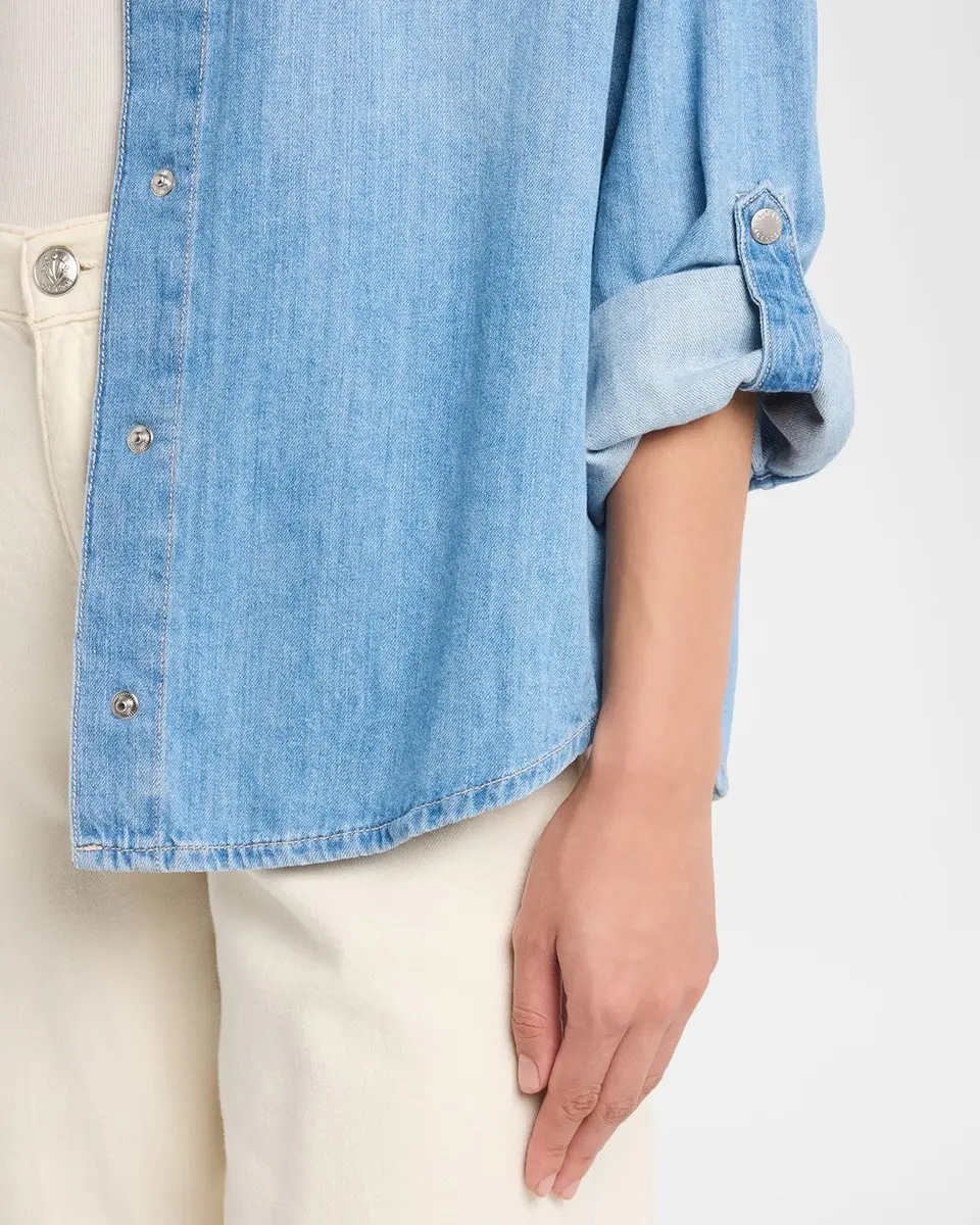 L'Agence Jorah Relaxed Long-Sleeve Denim Shirt | Thumbnail 5 L'Agence Jorah Relaxed Long-Sleeve Denim Shirt | Thumbnail 5