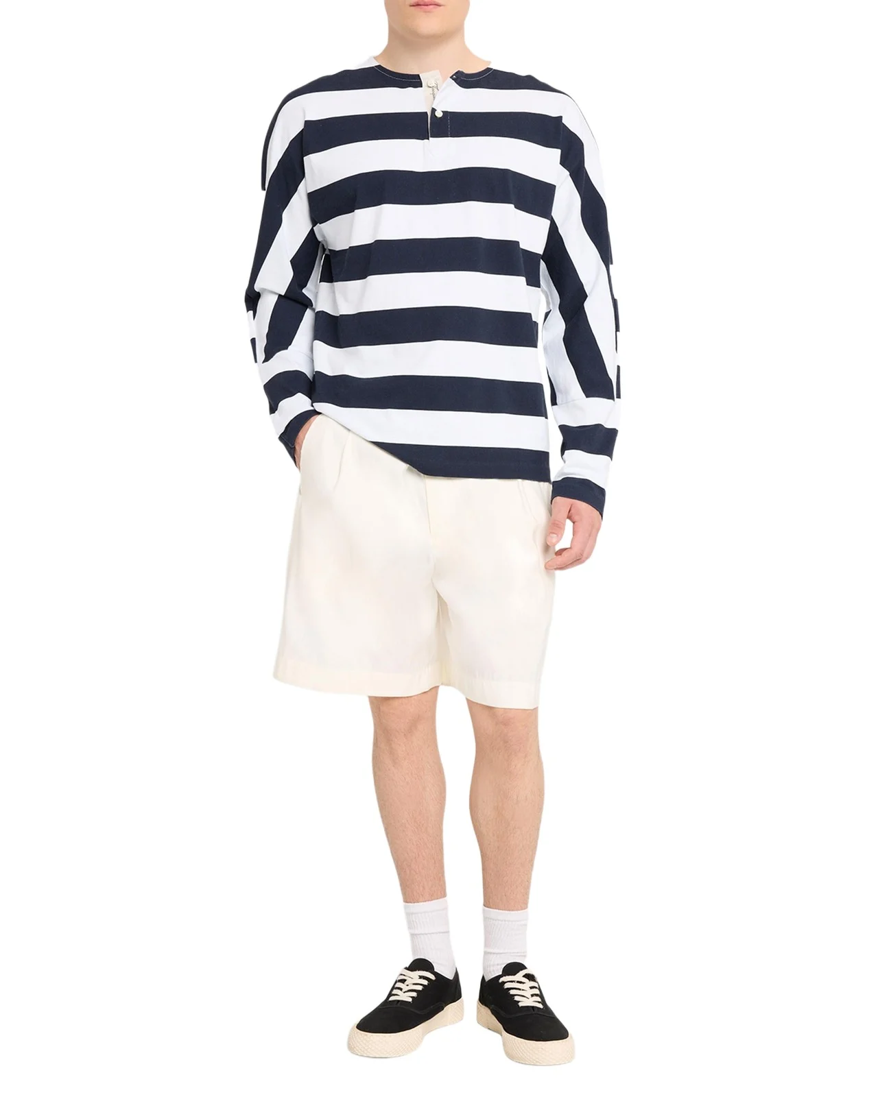 Jacquemus Men's Le Mariner Stripe Cotton Long-Sleeve T-Shirt