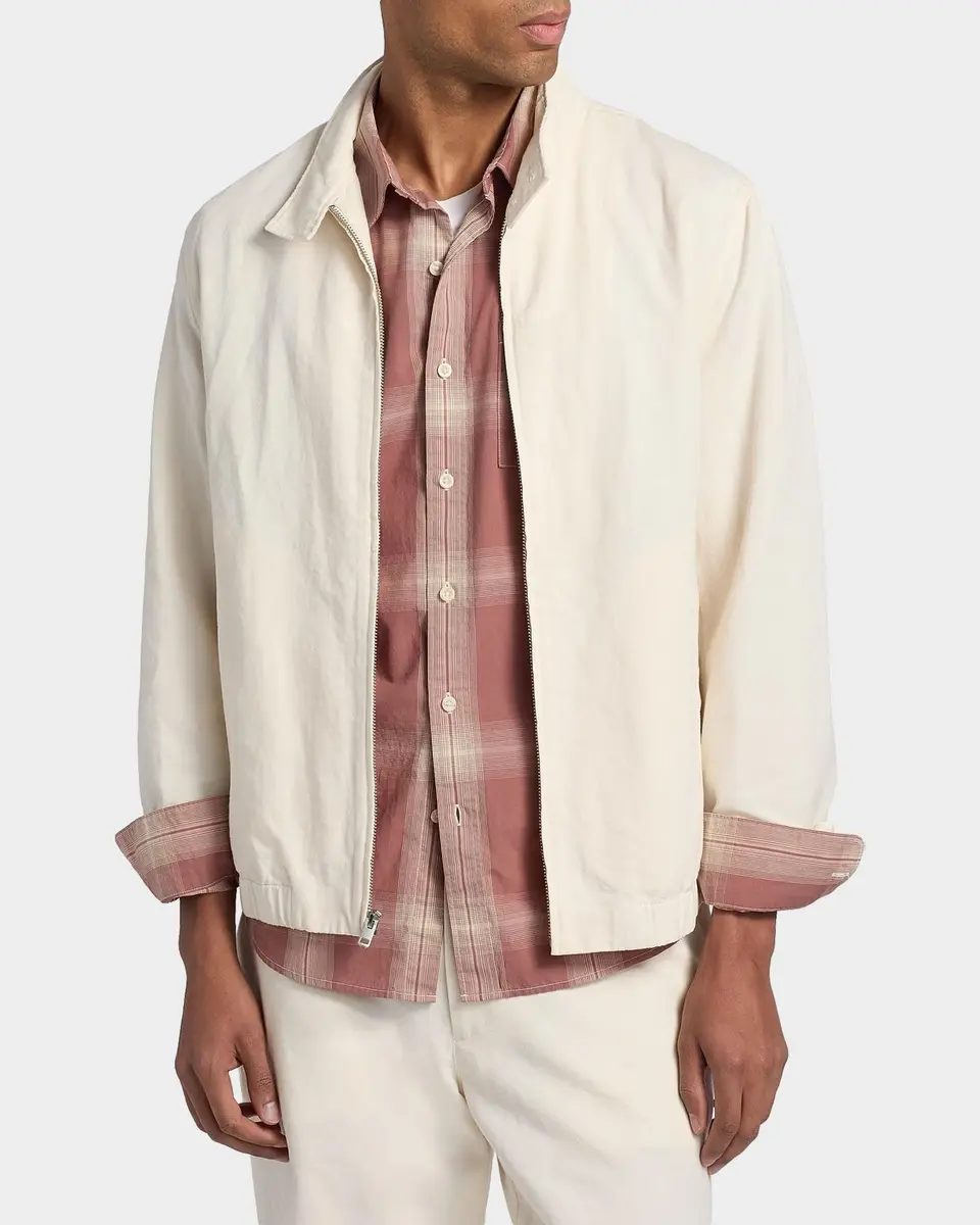 Vince Men's Cotton-Linen Bomber Jacket | Thumbnail 4 Vince Men's Cotton-Linen Bomber Jacket | Thumbnail 4