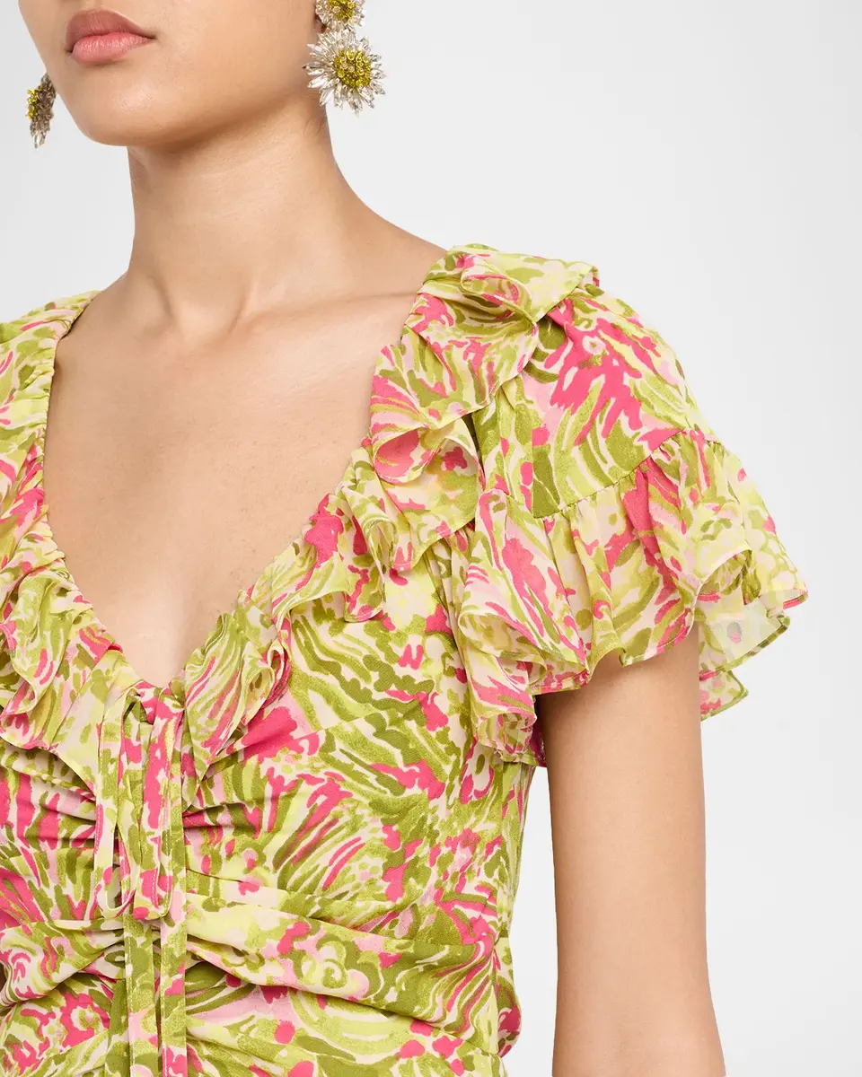 Cinq à Sept Ivey Daisy Swirl Midi Dress | Thumbnail 5 Cinq à Sept Ivey Daisy Swirl Midi Dress | Thumbnail 5