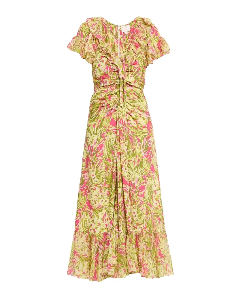 Cinq à Sept Ivey Daisy Swirl Midi Dress | Image 1 Cinq à Sept Ivey Daisy Swirl Midi Dress | Image 1