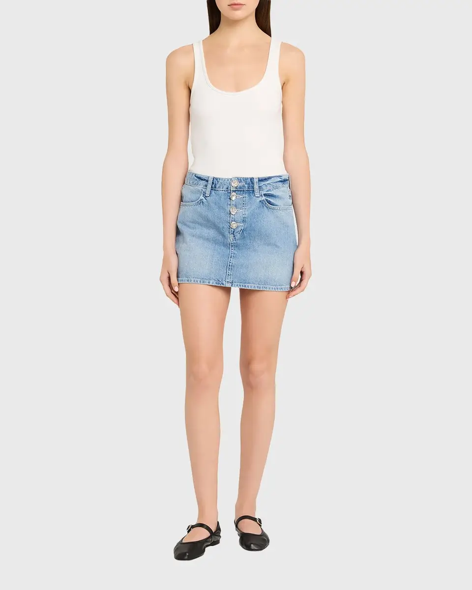 L'AGENCE Solene Jean Mini Skirt | Thumbnail 2
