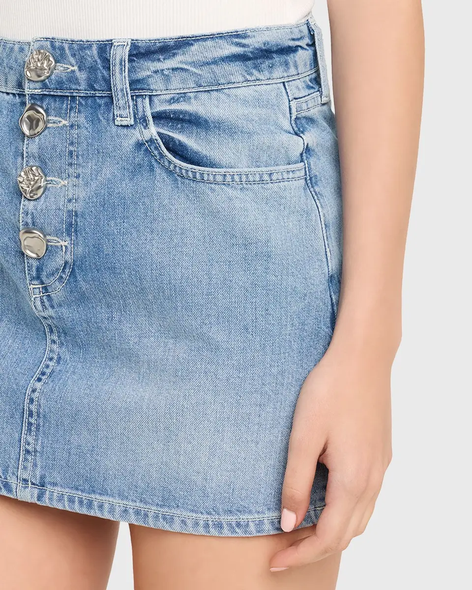L'AGENCE Solene Jean Mini Skirt | Thumbnail 5