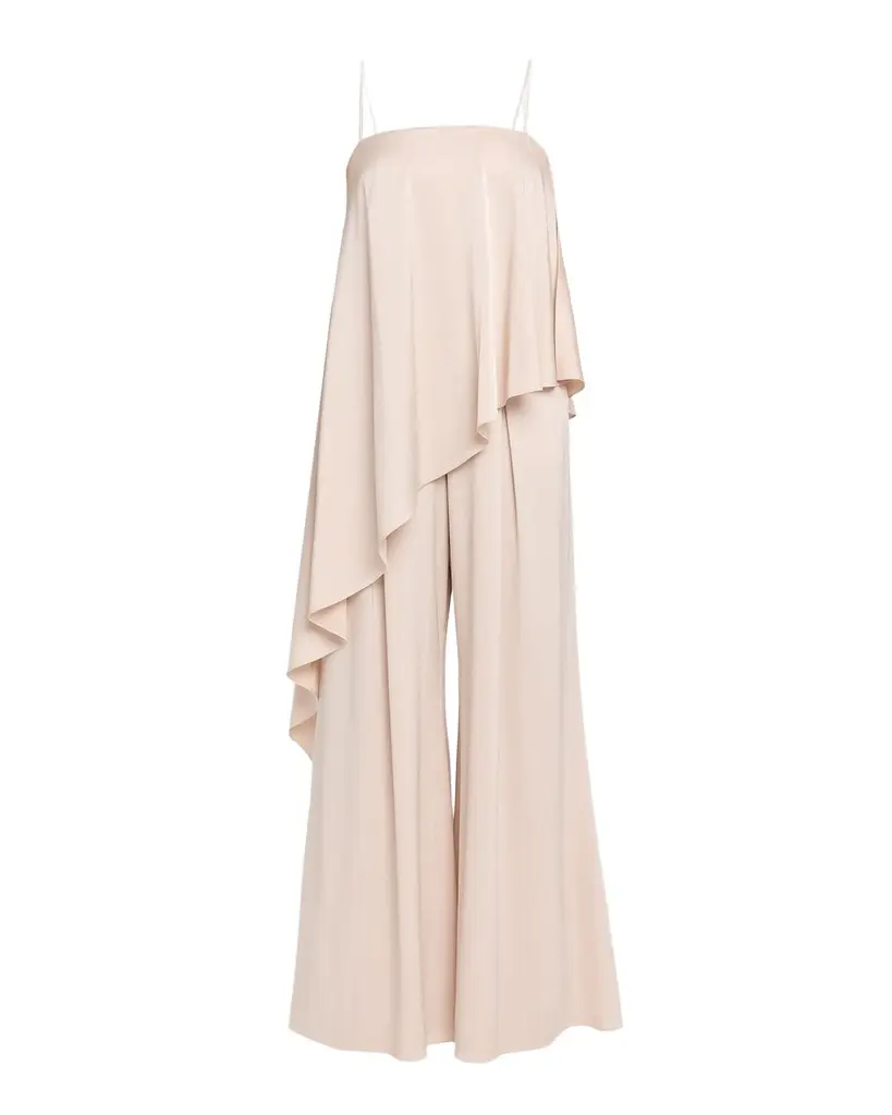 Jade Draped Wide-Leg Jumpsuit Jade Draped Wide-Leg Jumpsuit