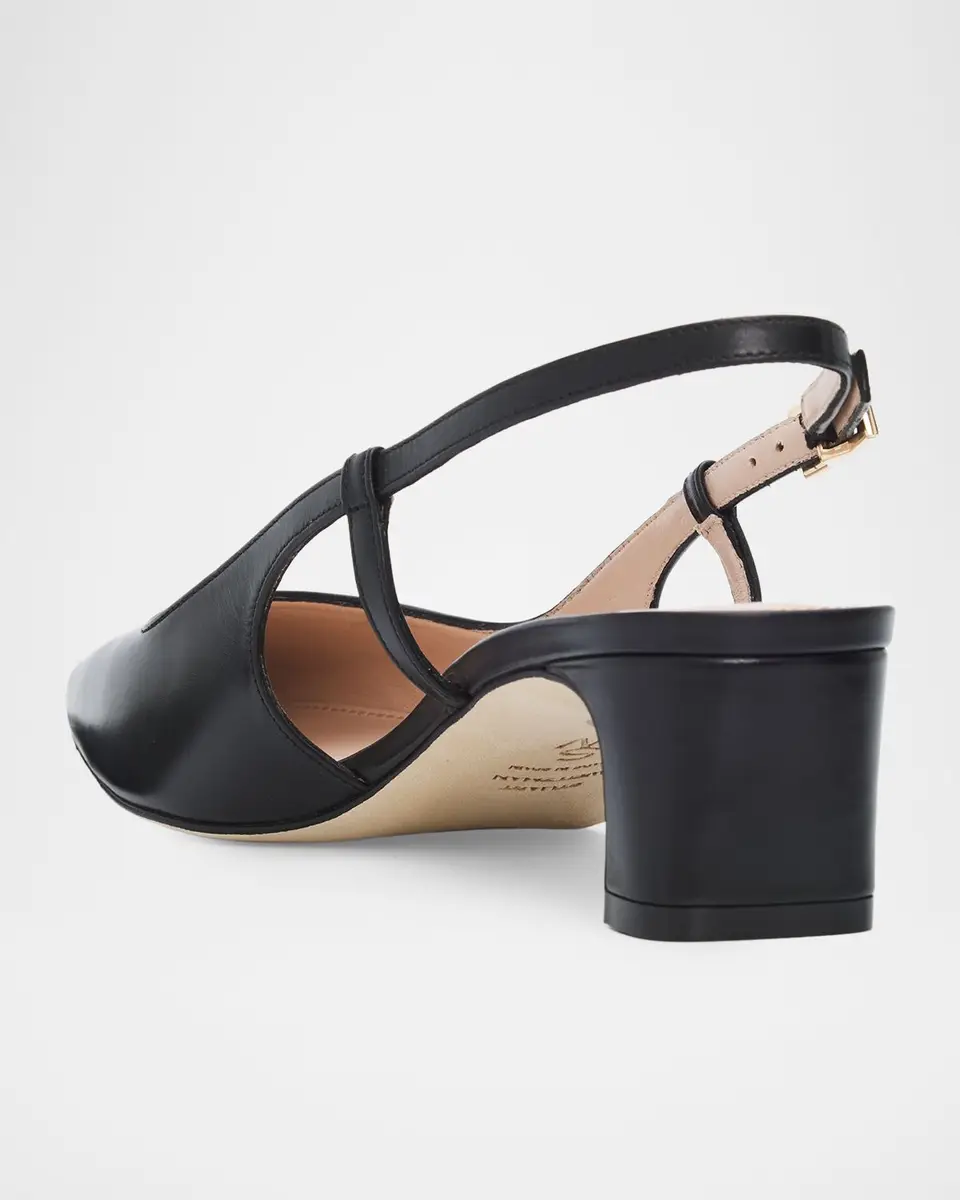 Stuart Weitzman 40mm Baby Babette Leather Slingback Pumps | Thumbnail 4 Stuart Weitzman 40mm Baby Babette Leather Slingback Pumps | Thumbnail 4