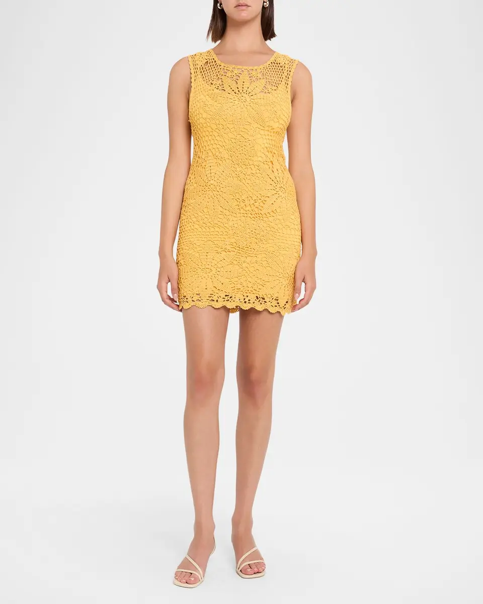 Simkhai Fynch Crochet Mini Dress | Thumbnail 2