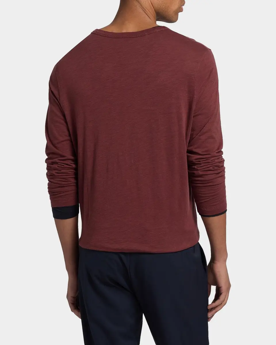 Vince Men's Fine Slub Cotton Double-Layer Crewneck T-Shirt | Thumbnail 3 Vince Men's Fine Slub Cotton Double-Layer Crewneck T-Shirt | Thumbnail 3